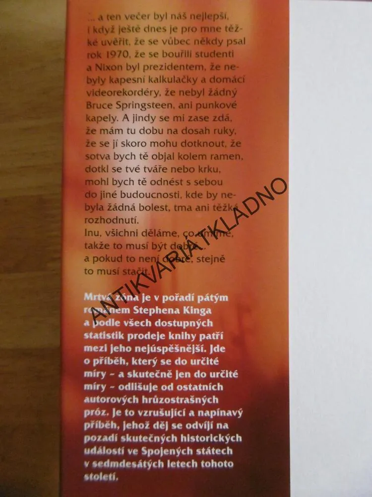 MRTVÁ ZÓNA, STEPHEN KING, **an