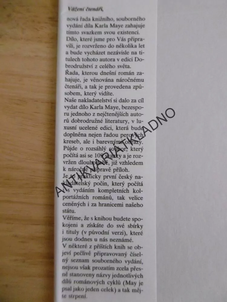 ČERVENOMODRÝ METUZALÉM, KAREL MAY, **an