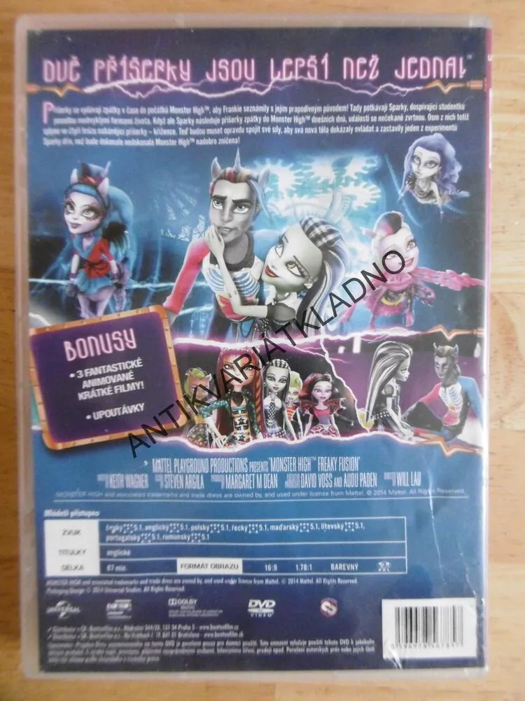 MONSTER HIGH, MONSTROZNÍ SPLYNUTÍ, DVD FILM
