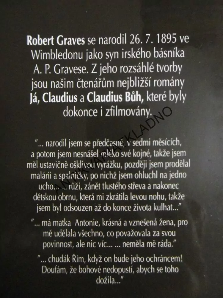 JÁ, CLAUDIUS, ROBERT GRAVES, **an