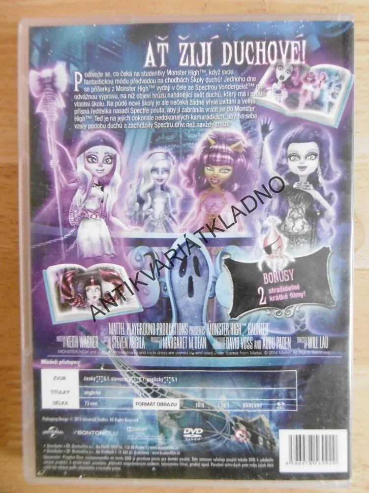 MONSTER HIGH, ŠKOLA DUCHŮ, DVD FILM