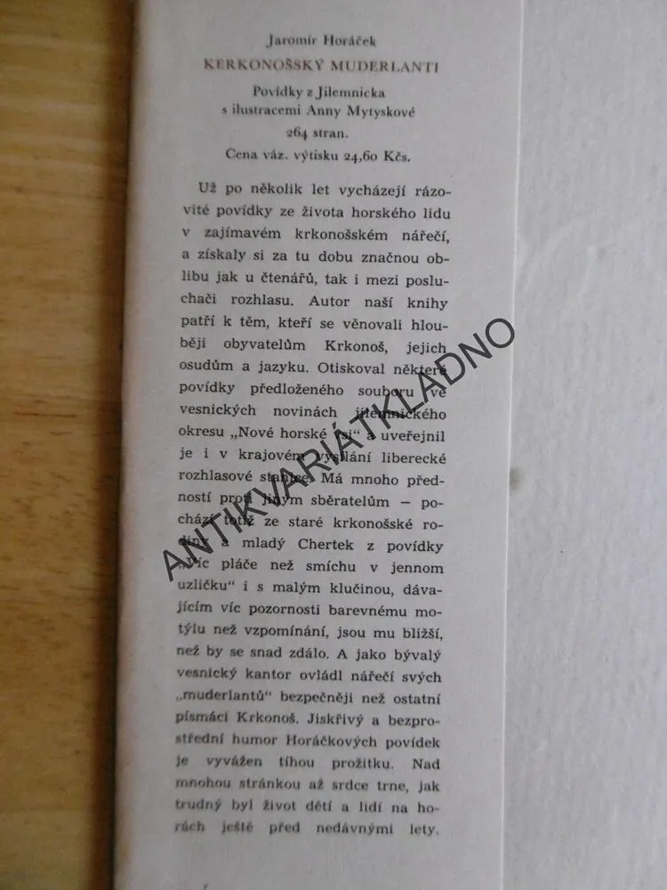 KERKONOŠSKÝ MUDERLANTI, JAROMÍR HORÁČEK, KRKONOŠE