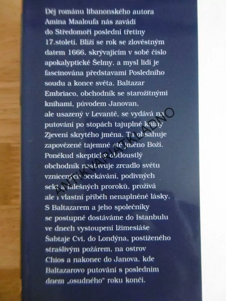 BALTAZAROVO PUTOVÁNÍ, AMIN MAALOUF, **an