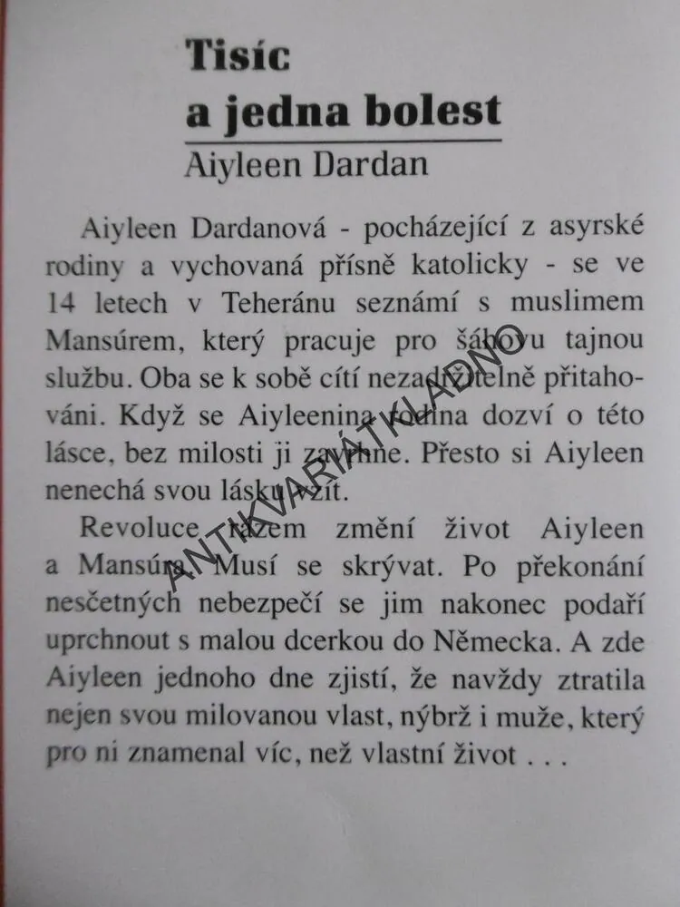 TISÍC A JEDNA BOLEST, A.DARDAN, **an