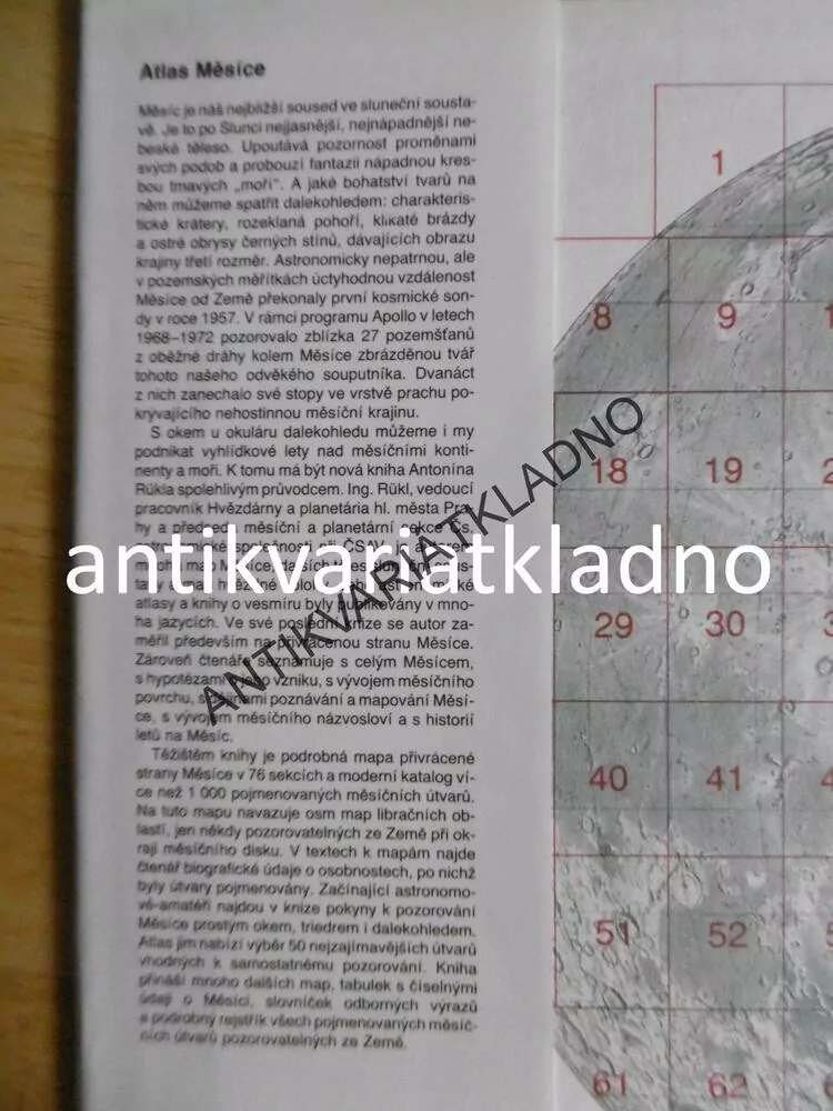 ATLAS MĚSÍCE, VESMÍR, A.RÜKL,