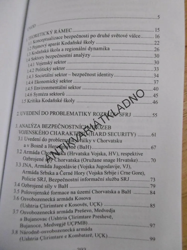 SOUČASNÉ BEZPEČNOSTNÍ HROZBY ZÁPADNÍHO BALKÁNU, VĚRA STOJAROVÁ,**an