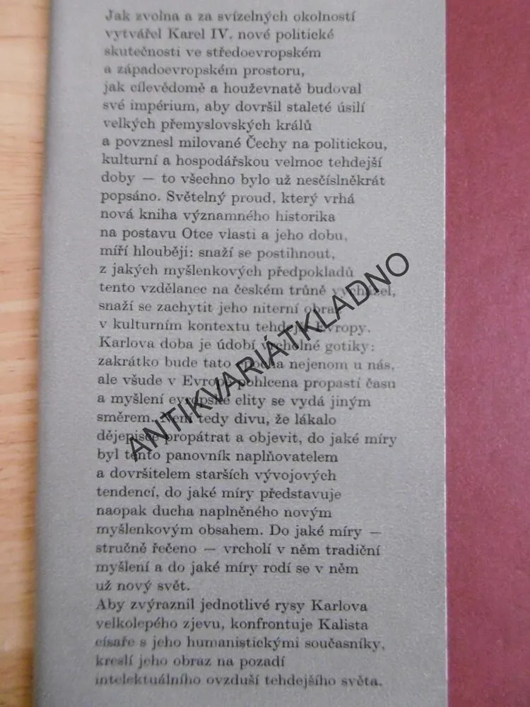 KAREL IV., ZDENĚK KALISTA, **an