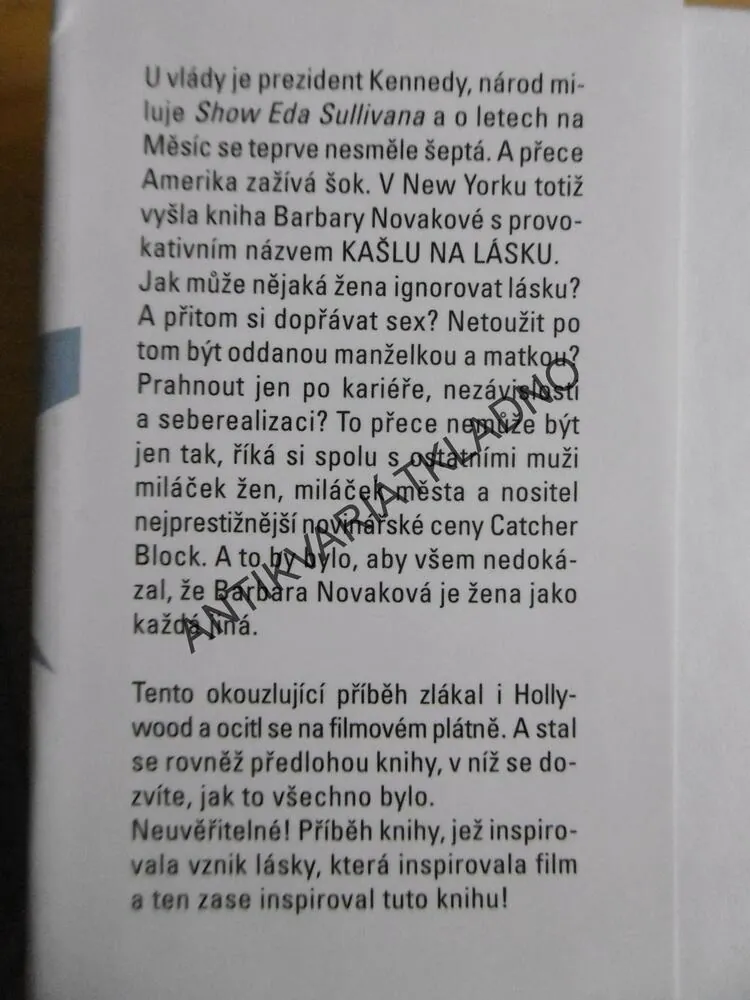KAŠLU NA LÁSKU, BARBARA NOVÁKOVÁ, **an