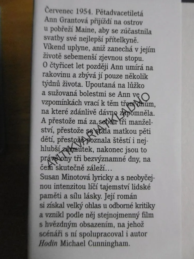TEN VEČER, SUSAN MINOTOVÁ, **an