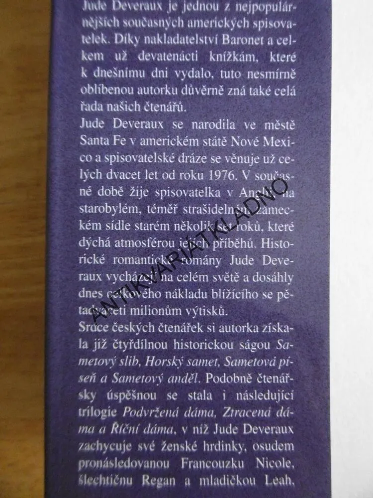 SAMETOVÝ ANDĚL, JUDE DEVERAUX, **an