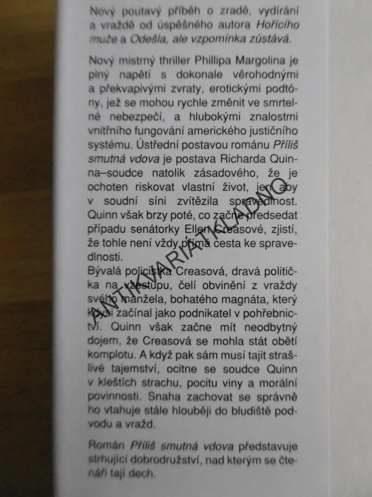 PŘÍLIŠ SMUTNÁ VDOVA, PHILLIP MARGOLIN, **an