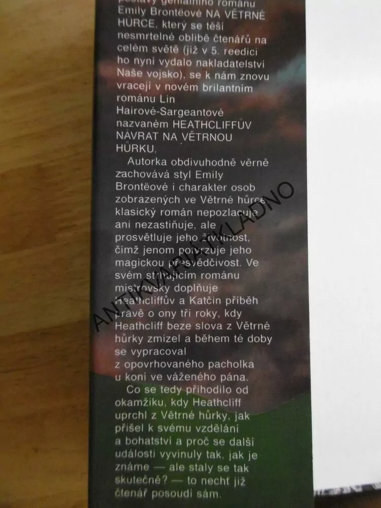 HEATHCLIFFŮV NÁVRAT NA VĚTRNOU HŮRKU, LIN HAIR-SARGEANT, **an