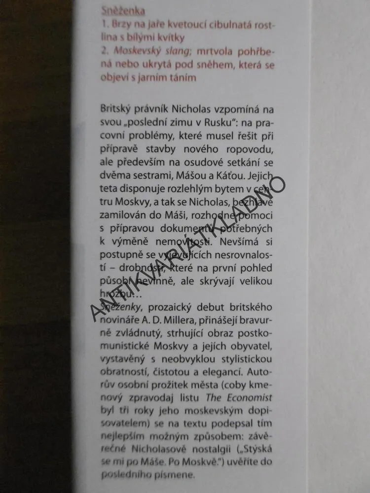 SNĚŽENKY, A. D. MILLER, **an
