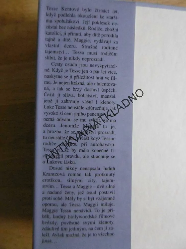 HŘÍCH, VÁŠEŇ A BRILIANTY, JUDITH KRANTZOVÁ, **an