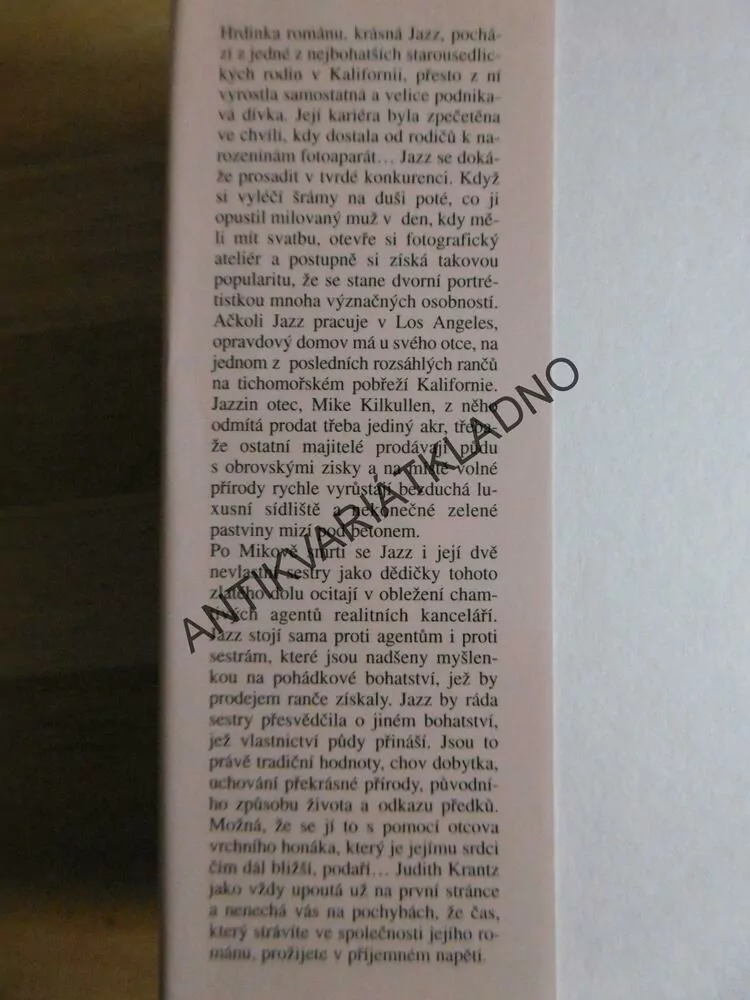DAR LÁSKY, JUDITH KRANTZOVÁ, **an