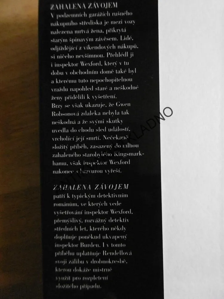 ZAHALENA ZÁVOJEM, RUTH RENDELLOVÁ, **an