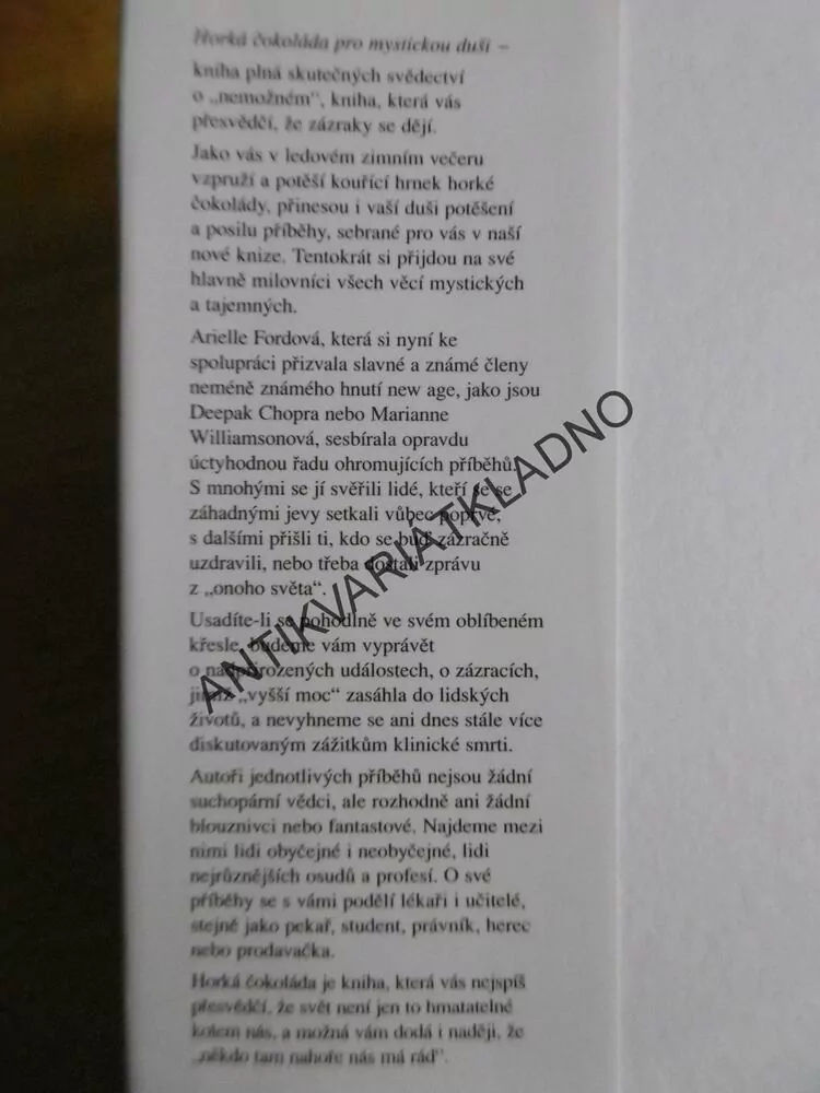 HORKÁ ČOKOLÁDA PRO MYSTICKOU DUŠI, ARIELLE FORDOVÁ, **an