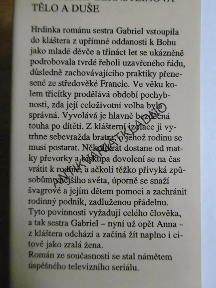 TĚLO A DUŠE, MARCELLE BERNSTEINOVÁ, **an