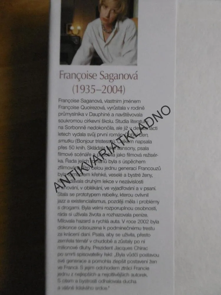 NÁDHERNÁ OBLAKA, FRANCOISE SAGANOVÁ, **an