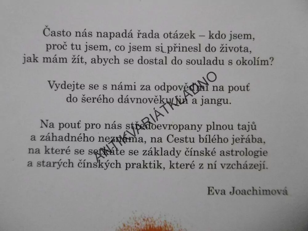 CESTA BÍLÉHO JEŘÁBA, EVA JOACHIMOVÁ, **an