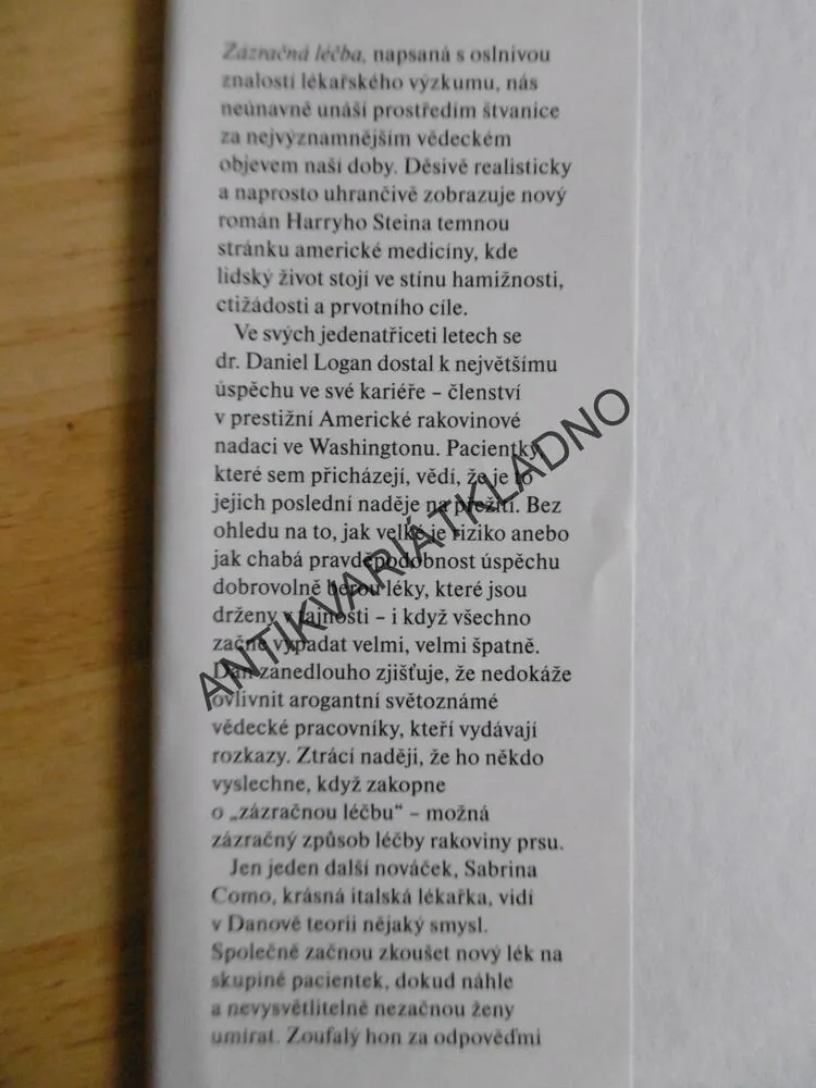 ZÁZRAČNÁ LÉČBA, HARRY STEIN, **an