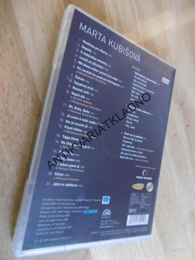 MARTA KUBIŠOVÁ, PŘÍBĚH, DVD HUDBA