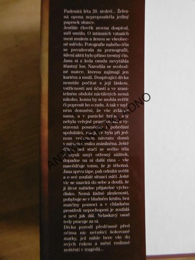 NEPOSKVRNĚNÉ POČETÍ, ANNA HESSOVÁ, **an