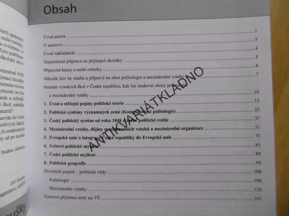 JAK SE DOSTAT NA VYSOKOU, POLITOLOGIE, **an