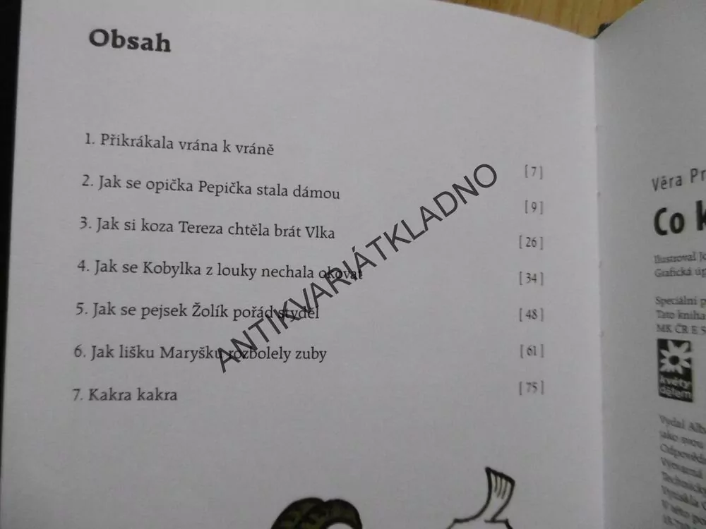 CO KRÁKALA VRÁNA VRÁNĚ, JOSEF LADA, PROVAZNÍKOVÁ,EDICE DĚTEM, **an