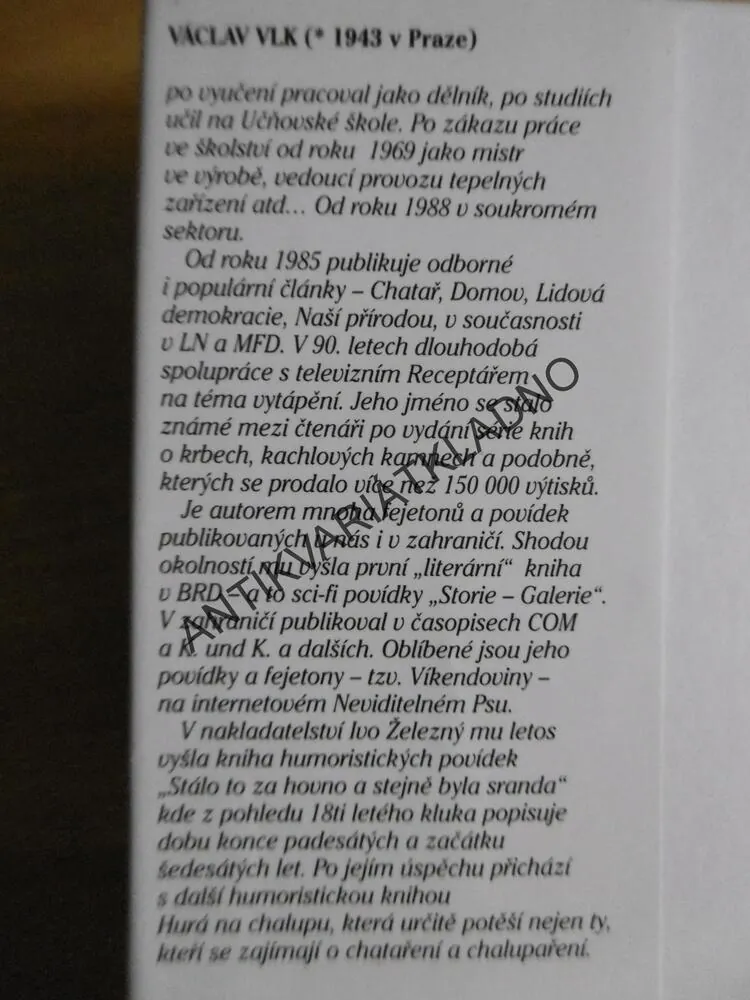 STÁLO TO ZA.. A STEJNĚ TO BYLA SRANDA!, VÁCLAV VLK, **an