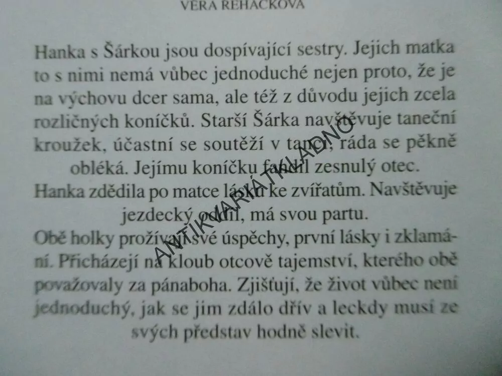 DVĚ PUBERŤAČKY NA KRKU, VĚRA ŘEHÁČKOVÁ, **an