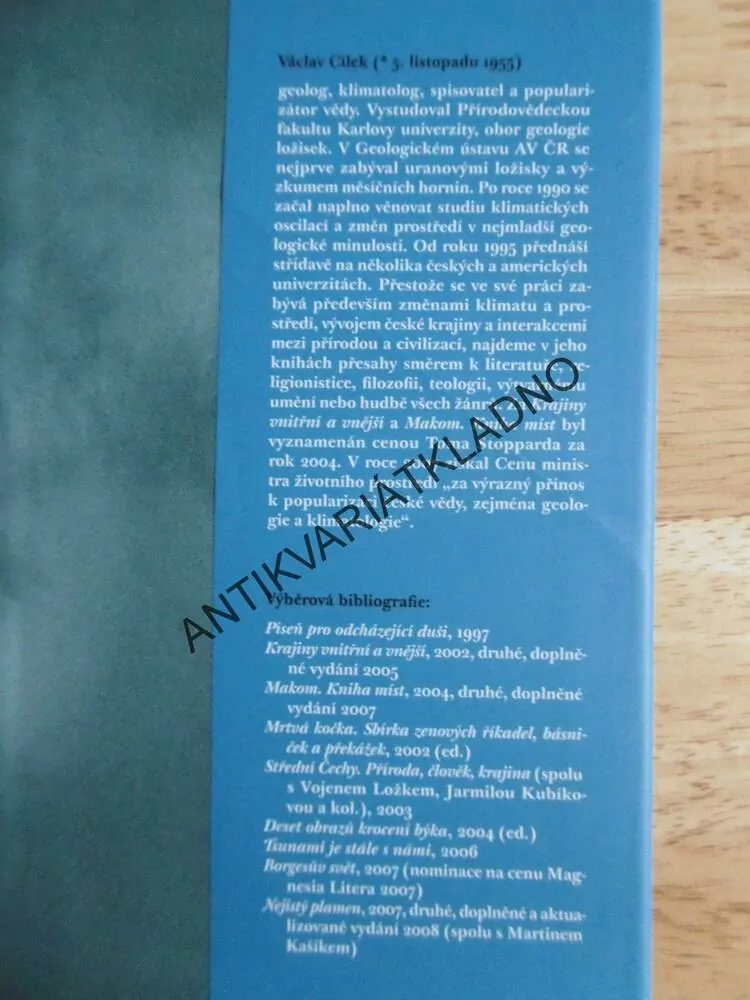 DÝCHAT S PTÁKY, VÁCLAV CÍLEK,O SVĚTLE PAMĚTI, PRAVDĚ OBLAKŮ,ÚTĚŠE MÍST, **an