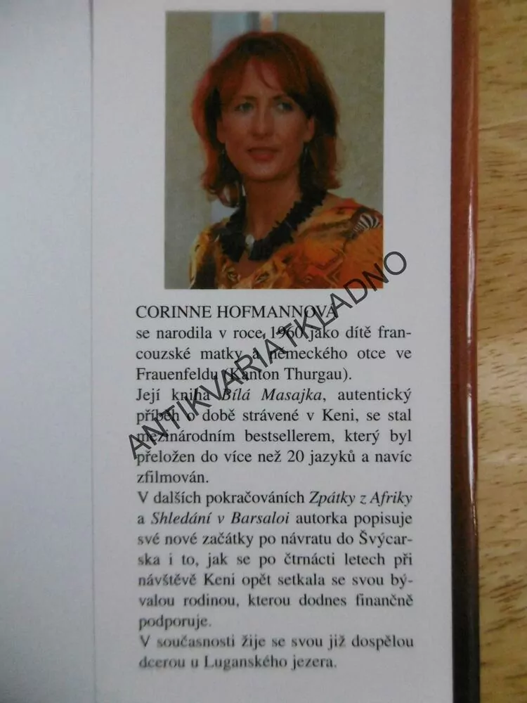 BÍLÁ MASAJKA, CORINNE HOFMANNOVÁ, AFRIKA, **an