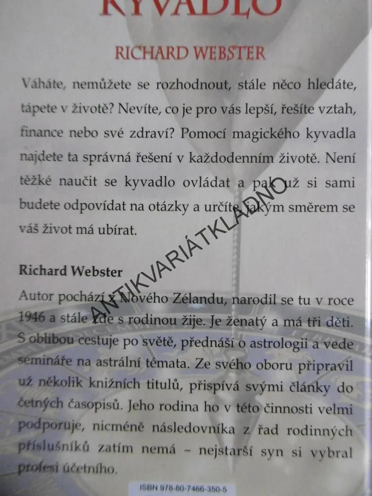 MAGICKÉ KYVADLO, RICHARD WEBSTER, **an