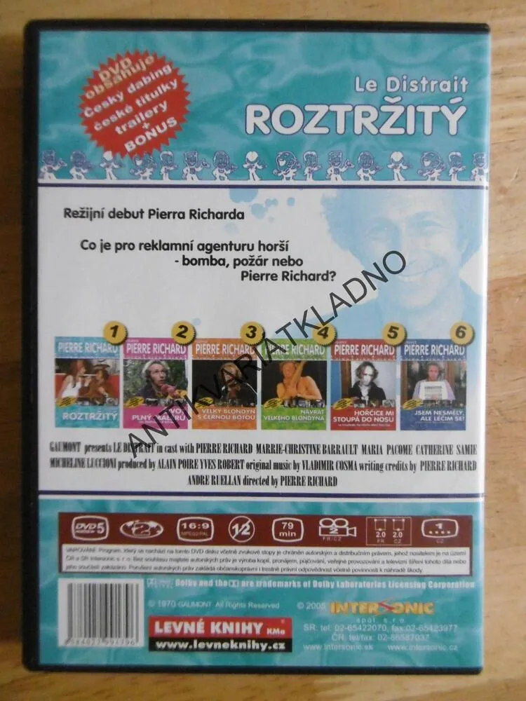 ROZTRŽITÝ, PIERRE RICHARD, DVD FILM