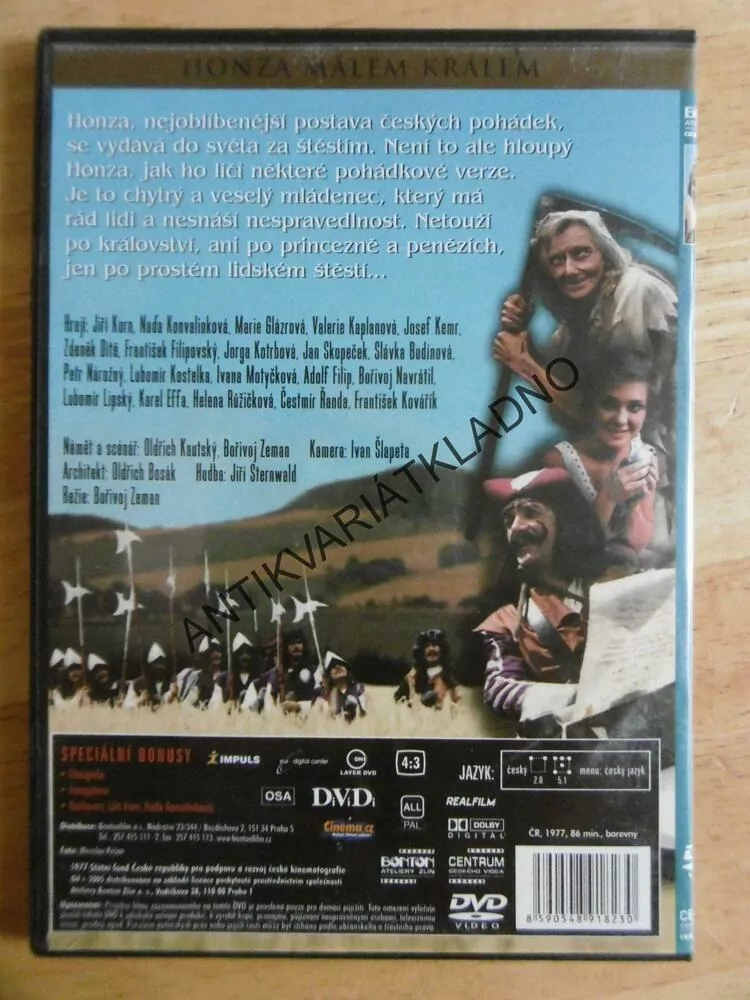 HONZA MÁLEM KRÁLEM, DVD FILM POHÁDKA