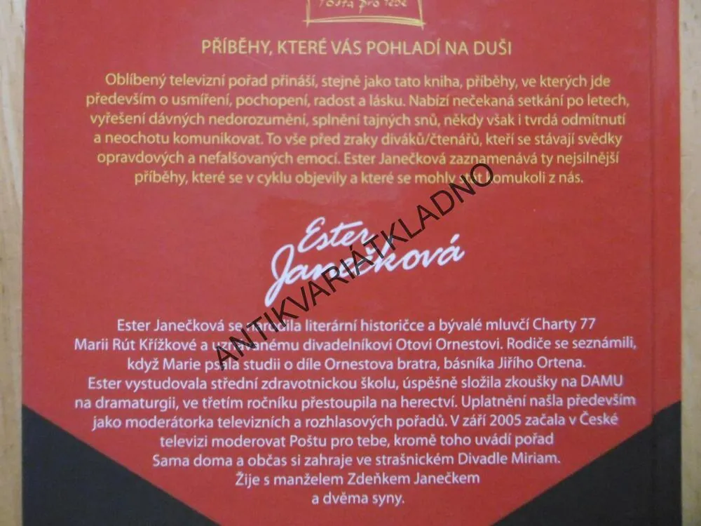 POŠTA PRO TEBE, PŘÍBĚHY, KTERÉ VÁS POHLADÍ NA DUŠI, ESTER JANEČKOVÁ, **an