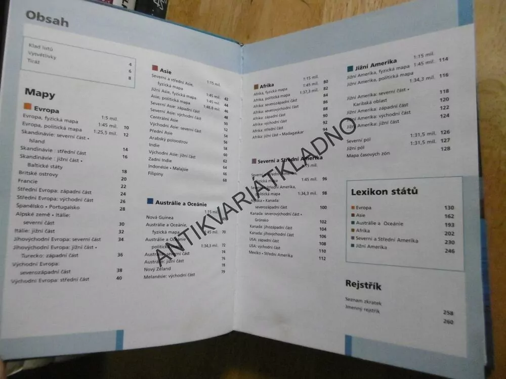 KAPESNÍ ATLAS SVĚTA S LEXIKONEM STÁTŮ, **an