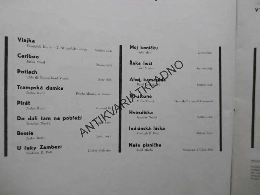 TRAMPSKÉ PÍSNĚ, 1920 - 1960, 2 LP