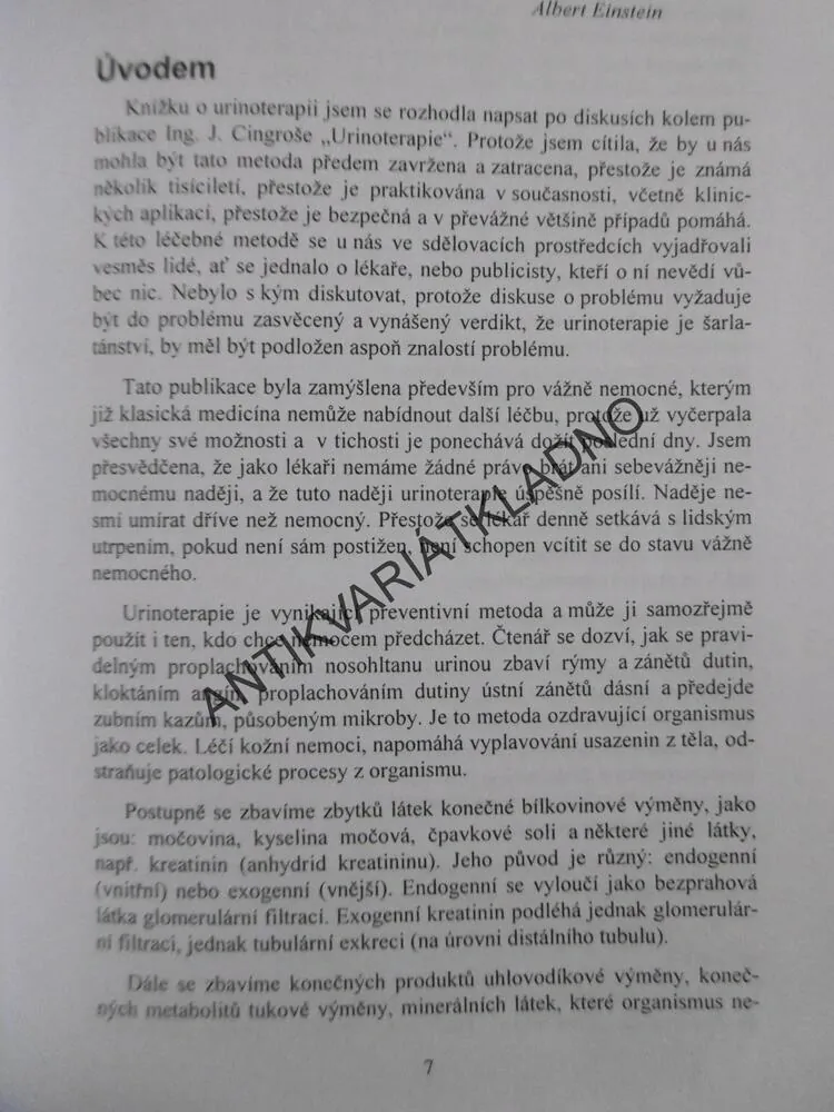 URINOTERAPIE OČIMA LÉKAŘE, MUDR. VILMA PARTYKOVÁ, **an