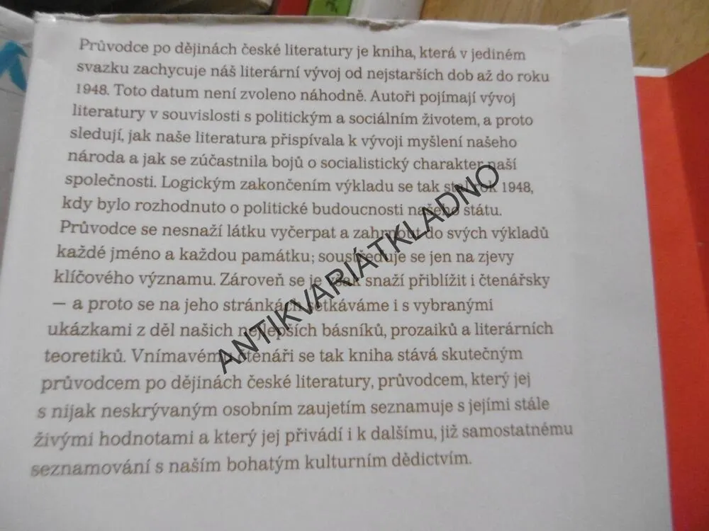 PRŮVODCE PO DĚJINÁCH ČESKÉ LITERATURY, JOSEF HRABÁK, DUŠAN JEŘÁBEK, ZDEŇKA TICHÁ, **an