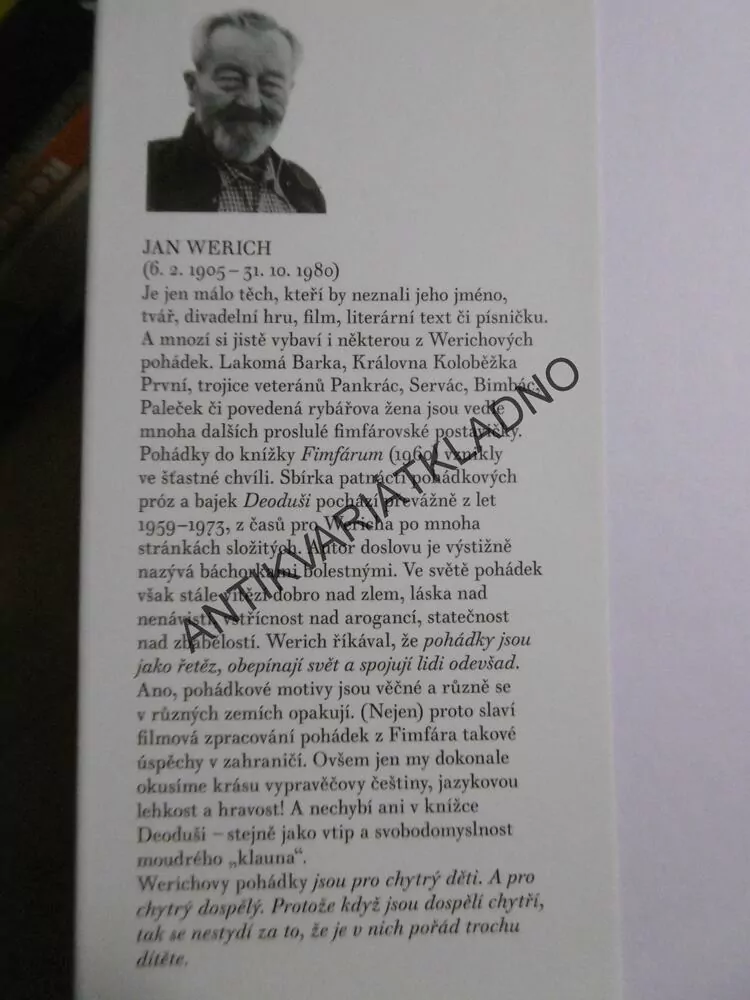 DOSPĚLÉ POHÁDKY, DEODUŠI, JAN WERICH, **an