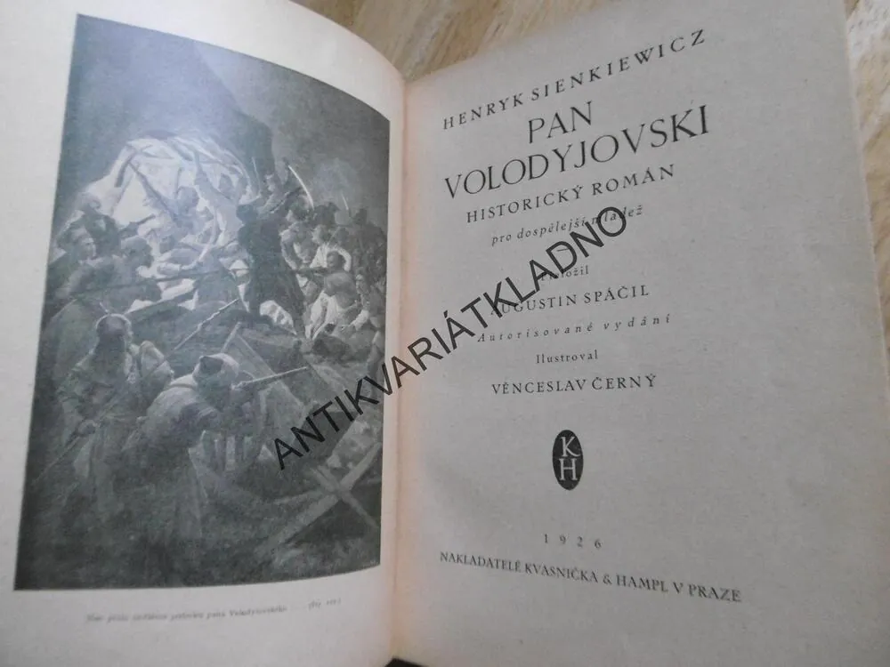 PAN VOLODYJOVSKI, HENRYK SIENKIEWICZ, VĚNCESLAV ČERNÝ, 1926