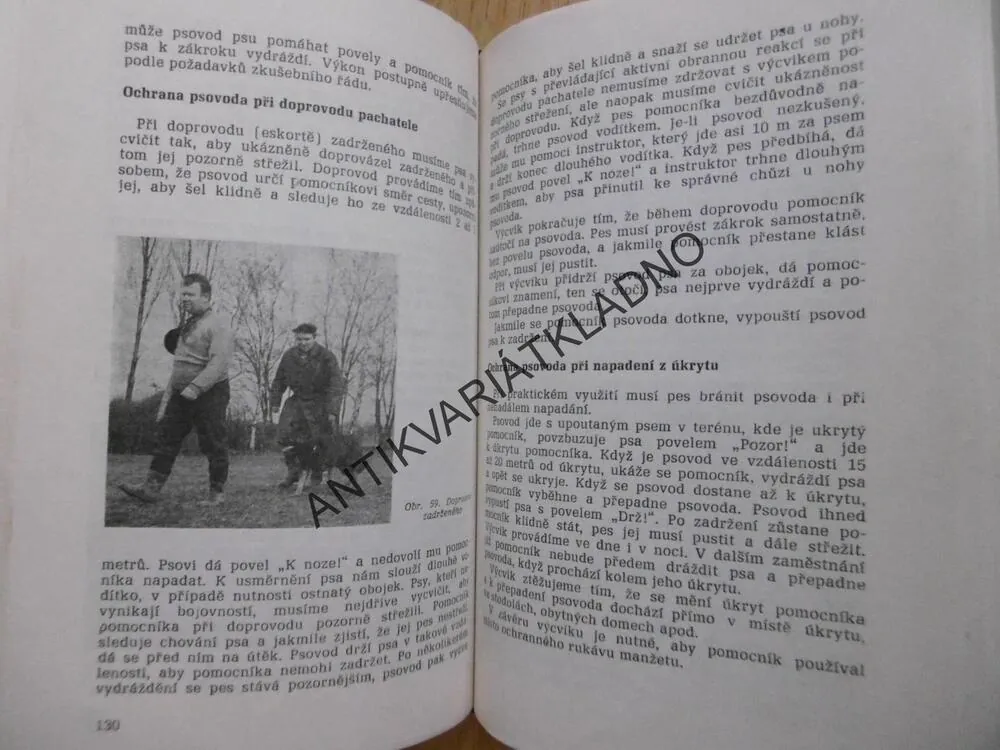 VÝCVIK PSA, KAREL HARTL, KAREL NĚMEC, JAN SKUHROVSKÝ, **an
