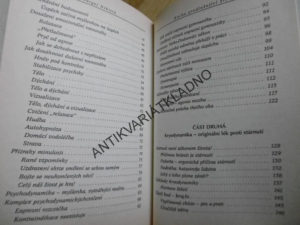 KNIHA PRODLUŽUJÍCÍ ŽIVOT, PSYCHODYNAMIKA, KRYODYNAMIKA, NIKITIN
