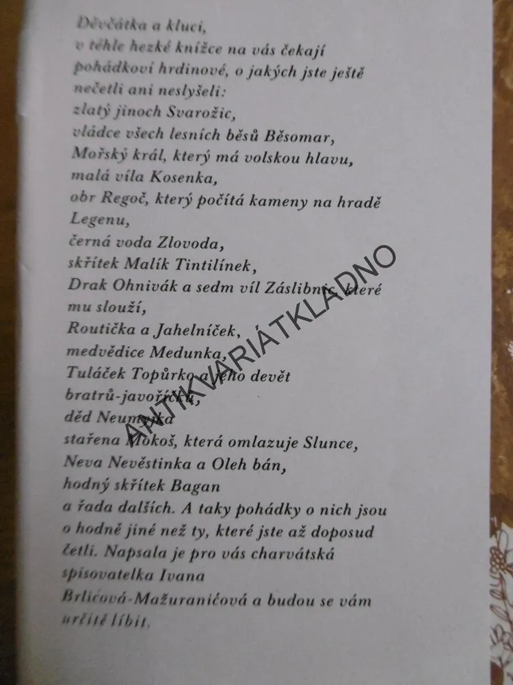 POHÁDKY Z DÁVNÝCH DOB, IVANA BRLIĆOVÁ-MAŽURANIĆOVÁ, **an