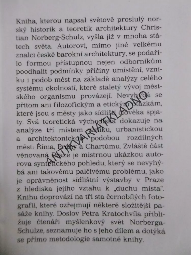 GENIUS LOCI, CHRISTIAN NORBERG-SCHULZ, **an