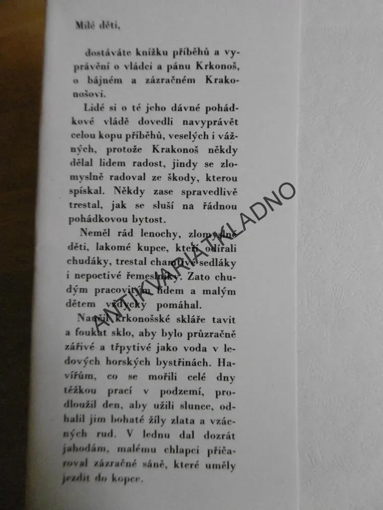 ŠIBAL KRAKONOŠ, JAROSLAVA REITMANNOVÁ, MILADA MAREŠOVÁ, 1980, **an