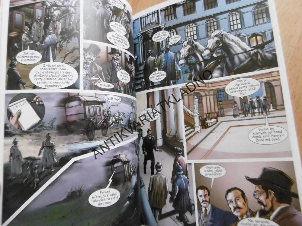 PES BASKERVILLSKÝ, SIR ARTHUR CONAN DOYLE, KOMIKS, J. R. PARKS, **an