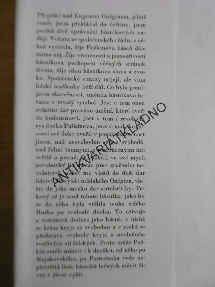 EVŽEN ONĚGIN, ALEXANDR SERGEJEVIČ PUŠKIN, **an